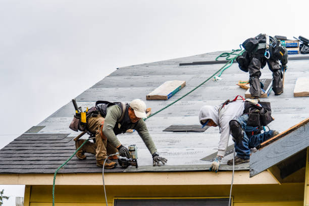 Professional Flat Roof Repair technician working in West Newfield, ME